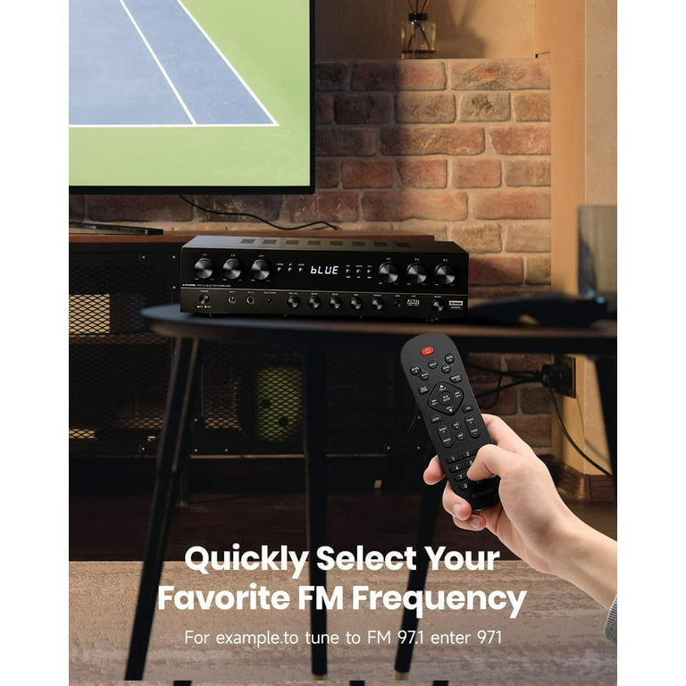 Donner Stereo Receivers, Premium 1000W Peak Power 6 Channel Audio