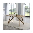 thumbnail image 4 of Darla 70"W Rectangular Walnut Oak Wood Geometric Cross Base Dining Table, 4 of 5
