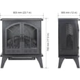thumbnail image 3 of 23.7Inch 3D Infrared Electric Stove Heater, Free-Standing Infrared Fireplace, LED Light Source, 1500W, 5018BTU, Overheating Protection, Remote, Timer, Black & Brick Background, 3 of 8