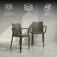 thumbnail image 3 of Ilios Innova | Set de 4 Sillas Solei Gris de Polipropileno con Fibra de Vidrio, Sillas para Comedor, Jardín o Restaurante, Diseño Moderno con Apoyabrazos, Resistentes a la Intemperie y Apilables, 3 of 9