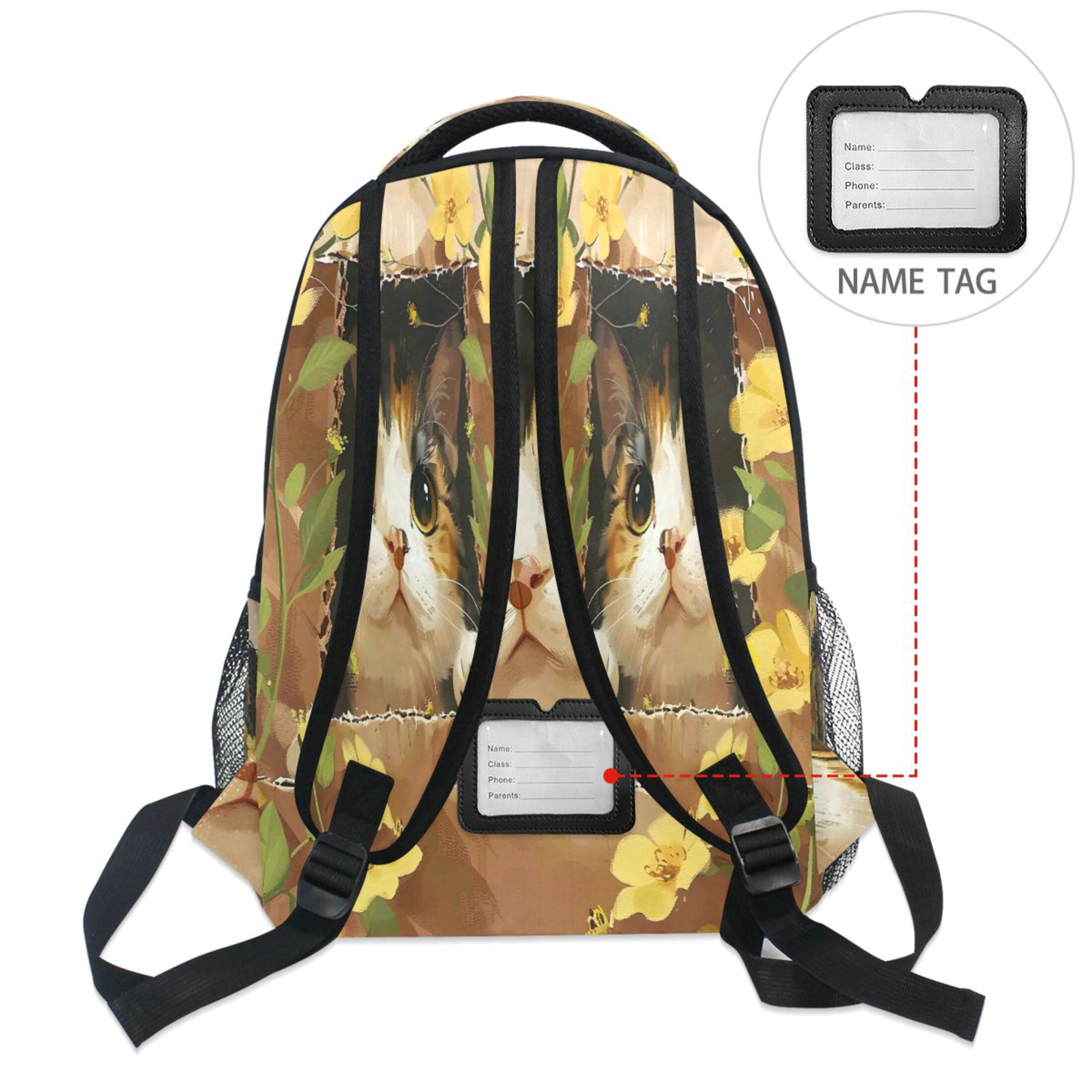 DIXRUYEE Backpack Schoolbag Cat Cardboard Box Pattern 15L/18L 2-SIZE