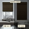 thumbnail image 5 of Natural Woven Light Filtering Cordless Bamboo Roman Shades for Windows, 69 in. W x 60 in. L, Onyx, 5 of 8
