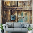 thumbnail image 4 of BCIIG Wooden Door Tapestry Wall Hanging Unique Style Graphic Tapestries Home Wall Decor Art for Living Room Bedroom Apartment Farmhouse Dorm 40x30inch, 4 of 6