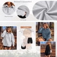 thumbnail image 3 of SUNBS Womens Sweatshirts Polo Collar Half-Button Oversized Long Sleeve Lounge Pullover Tops, 3 of 8