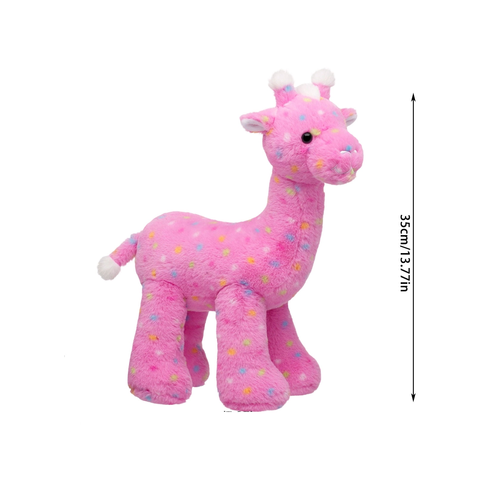 Esterze Pink Frosted Animal Giraffe Stuffed Animal, 14" Pink Giraffe Plush Giraffe Stuffed Animals with Floppy Corner
