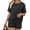 Black, variant on Women's 2 Piece Shorts Sets Knitted Short Sleeve Crewneck Top and Shorts Soft Summer Lounge Casual Clothing (XL, Black)