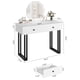 thumbnail image 5 of Blanca LED mirror vanity almacenamiento gabinete: 2-cajón makeup escritorio con round mirror para elegant dormitorio almacenamiento, 5 of 10