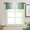 thumbnail image 2 of Green White Gradient Window Valances for Kitchen,Rod Pocket Valance Privacy Small Curtain,Abstract Watercolor Art Window Treatment Drapes for Bedroom Laundry Room Farmhouse Home Decor, 2 of 8