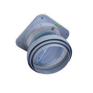 Langgg Duct Adaptor Vanne de contrôle papillon pour hottes à portée S Éventails de cuisine d'échappement Gray Gray S