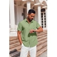 thumbnail image 2 of COOFANDY Mens Button Down Short Sleeve Shirt Casual Summer Stretch Dress Shirts Wrinkle Free, 2 of 5