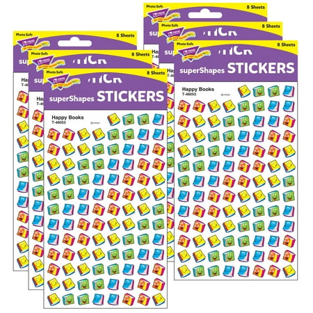 UPC: 0194629032860 | TREND Happy Books superShapes Stickers 800 Per Pack 6 Packs