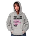 thumbnail image 4 of What Look In Guys Pug Owner Dog Lady Hoodie Sweatshirt Women Brisco Brands X, 4 of 6
