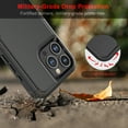thumbnail image 2 of For Apple iphone 16 Pro Phone Case, Ebizware Heavy Duty Shockproof Case [Military Grade Drop Tested] Dual Layer Full Body Protective Cover for iphone 16 Pro -Black, 2 of 6
