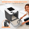 thumbnail image 3 of PHANCIR Enclosed Cat Litter Box with Lid, Easy to Clean with Includes Scoop & 4 Charcoal Deodorizer Bags, 3 of 7