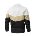 thumbnail image 2 of Fexilor Mens Lightweight Jacket Casual Bomber Jacket Color Block Varsity Coat, 2 of 6