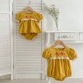 thumbnail image 2 of Ropa de verano para niñas, Body infantil bordado Floral, Top bonito de una pieza para bebés + Bloomer, traje de 2 uds para hermanas, 2 of 6