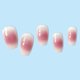 thumbnail image 3 of 24 Pcs Peach Pink Smudge Fake Nails, Gel Nail Kit, 3 of 4