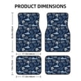 thumbnail image 2 of Sikiie Hawaii Palms Car Foot Mat Set of 4 Pieces Basics Universal Fit Rubber Carpet Floor Mats For Car SUV Van & Truck, 26.8"L x 17.3"W (Front), 13"L x 17.3"W(Rear), 2 of 6