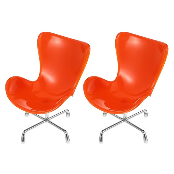 2 Pcs Egg Chair Armchair Toy Tiny Simulation Chairs The Office Decor Swivel Accent Chair Miniature Armchair Child
