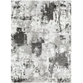 thumbnail image 4 of Hauteloom Balmat Living Room, Bedroom Area Rug - Modern - High Pile - Gray, Ivory, Black - 5'3"-Round, 4 of 11