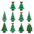 thumbnail image 1 of 10 piezas Mini adornos para árboles de Navidad resina rústica decoración navideña en miniatura, 1 of 5