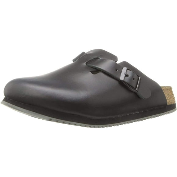 Birkenstock Unisex Professional Boston Super Grip Leather Slip Resistant Work Shoe,Black,38 M EU