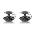 thumbnail image 1 of Cateissary 2 uds candelabro Ornamental antioxidante pulido fiesta velas cena forma de taza de té portavelas soporte de barra con asa Negro 2Conjunto, 1 of 6