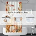 thumbnail image 4 of Fall Pumpkins Shower Curtain 84x72inches Thanksgiving Harvest Shower Curtain Set with Hooks Autumn Fruits Yellow Orange Leaves Waterproof Fabric Shower Curtains for Bathroom, 4 of 6
