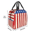 thumbnail image 3 of Easygdp America Flags2 Bolsa Térmica Premium - Tela Oxford Impermeable, Gran Capacidad, Bolsillo Frontal, Unisex para Trabajo, Escuela, Actividades al Aire Libre y Picnics, 3 of 8