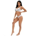 thumbnail image 5 of Unique Bargains Women's 2 Pcs Lingerie Set Floral Mesh Lace Bra and Panty Sets C 38 White, 5 of 6