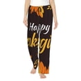 thumbnail image 1 of Balery Happy Thanksgiving 1 Pantalones de pijama para mujer, pijamas ultraligeros, pantalones de estar por casa-X-Large, 1 of 6
