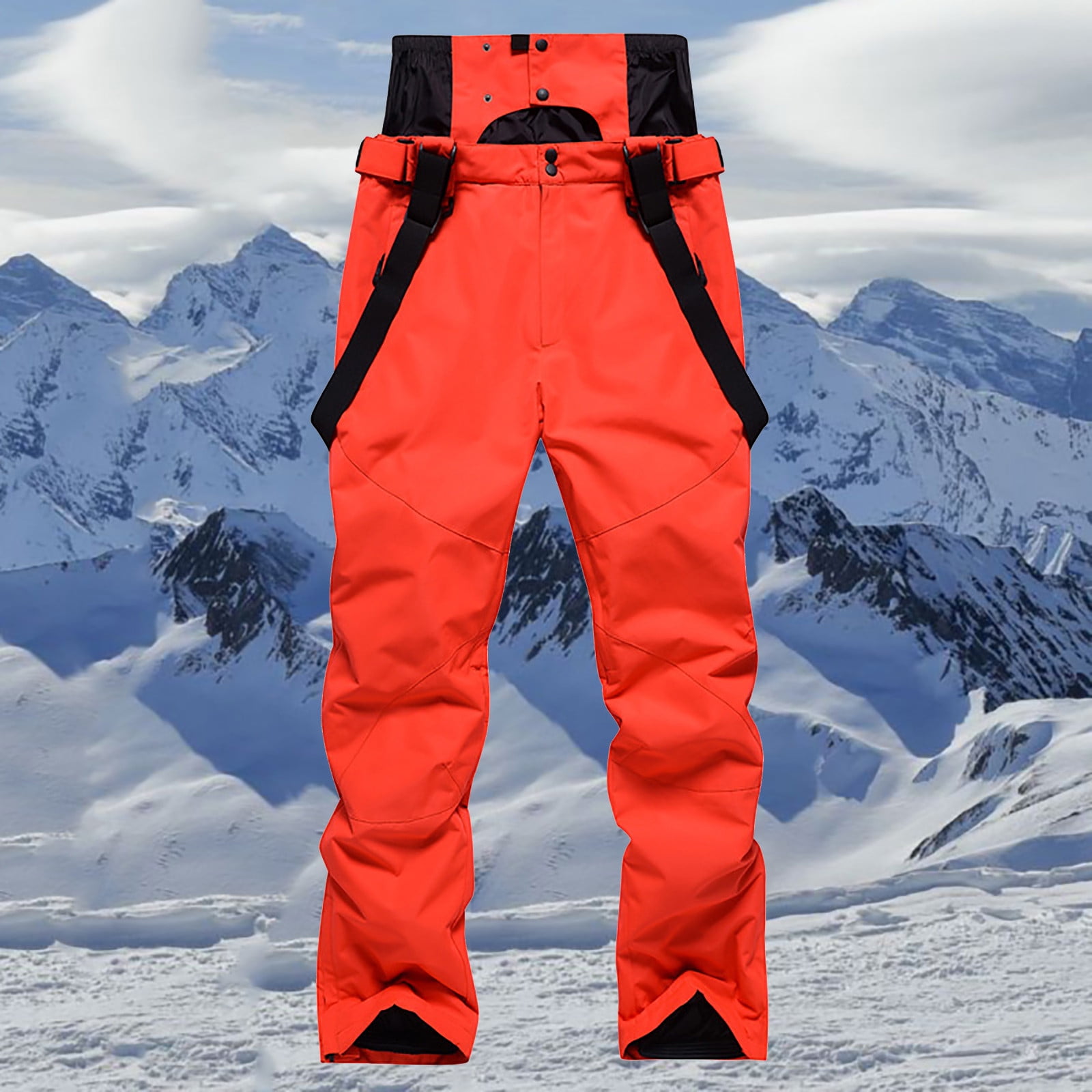 Spyder Orange Bib Snow Pants Besolor Women's Men's Detachable Ski