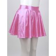 thumbnail image 5 of Riismen Little Big Girls Metallic Pleated A-Line Mini Skirt Hip Hop Dance Skater Skort Athletic Pink 16, 5 of 6