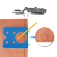 thumbnail image 3 of Concealed Hinge Drill Guide, 35mm Door Locator, Drilling Hole Guide, 3 of 4