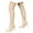 Beige, variant on UngA Women'S Mid-Calf Boots Women's Mid-Calf Cowboy Cowgirl Boots , Side Zipper, Motorcycle Style, Classic Round Toe,Fashion Western Beige,7.5