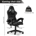 Bigzzia High Back Office Gaming Chair, Ergonomic PU Leather Desk Chair