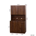 thumbnail image 3 of 70.87" Tall Wardrobe& Kitchen Cabinet, with 6-Doors, 1-Open Shelves and 1-Drawer for bedroom,White, 3 of 10