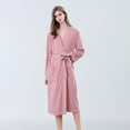 thumbnail image 1 of Robes pour Femmes Robe en Polaire Douce Col Châle Peignoir Long Manteau en Peluche Robe de Bain TG, 1 of 4