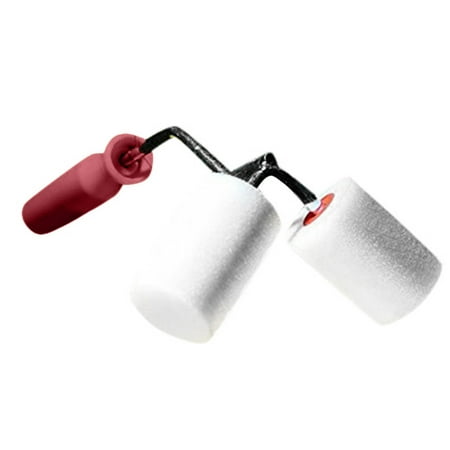 Muxika Paint Brush Roller Double Paint Roller Painted Railing Corner Paint Tool Just U The Handle To U The Dual Paint Roller, Which Can Be Ud To Draw Polls, Pipes, Fences, (Best Paint To Use On Metal Railings)