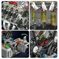 thumbnail image 6 of Mould King 10219 V8 Engine Model Kit That Works - Build Your Own Realistic V8 Engine with Battery-Powered Motor, Perfect for Home or Office Décor, Educational STEM Toy for Car Enthusiasts(2718 PCS), 6 of 6