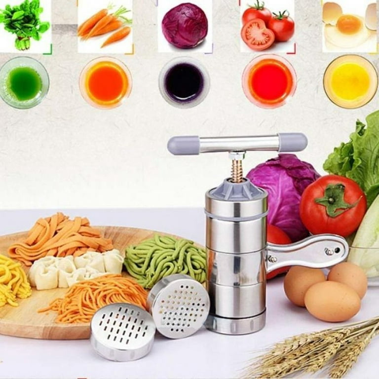 OverTwice Stainless Steel Manual Pasta Maker, Noodle Machine with