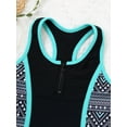 thumbnail image 5 of vastwit Girls 2PCS Tankini Set Rash Guard One-piece Swimsuit Beach Sports Swimwear Mint Green 14, 5 of 7