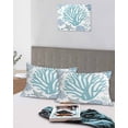thumbnail image 5 of Aqua Coastal Pillow Covers Queen Size 2 Pack, Summer Nautical Starfish Beach Coral Soft Bed Throw Pillowcases Breathable Cooling Long Lumbar Body Pillow Sham Cover for Bed Sofa 20''x30'', 5 of 7