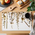 thumbnail image 2 of Eucalyptus Leaf Placemats Set of 4 Brown Leaves Place Mats Table Mats Kitchen Dining Home Outdoor Party Table Decoration, 2 of 9