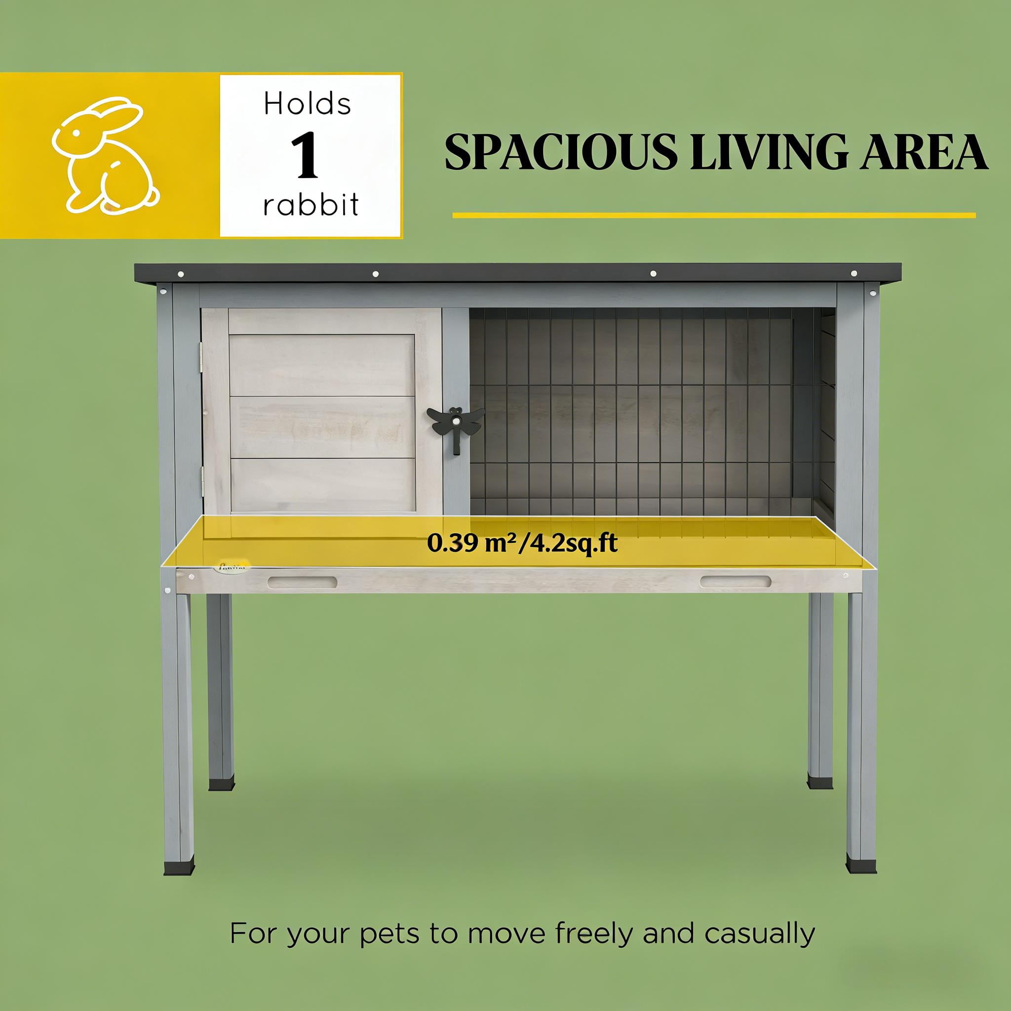 Small Animal Cage Rabbit Hutch, Elevated Rabbit Hutch
