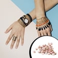 thumbnail image 4 of 100 Pièces Rondes Perles Plates avec Trous Shinny Dy Résine Artisanat Shinny Dy Poli Coloré Entretoise Perle Bijoux à la Main Ensemble pour Collier Type 7, 4 of 7