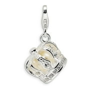 BEST PRICE PRODUCT Amore LaVita Swarovski Crystal and Freshwater Cultured Pearl Crown Lobster Clasp for Charm Bracelet