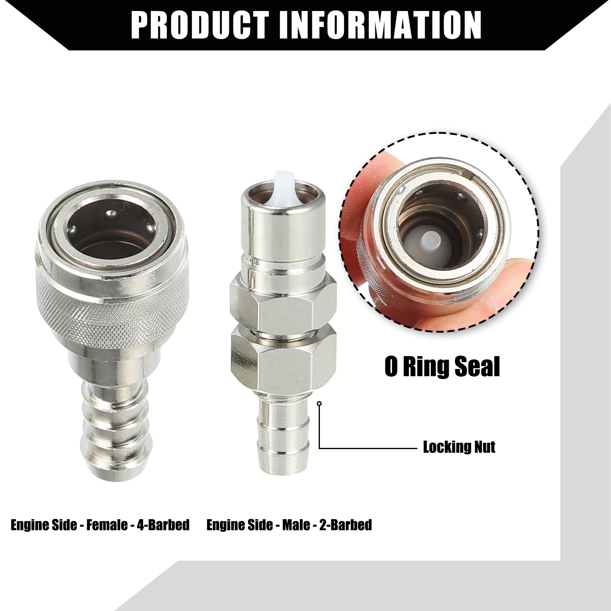Unique Bargains 5/16" Boat Fuel Connector for Tohatsu for Nissan Outboard 5-90HP Engine