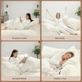 thumbnail image 3 of Reliancer 67.7" Oversized Chaise Lounge Chair Indoor, Faux Fur Upholstered Boneless Sofa Bed, Deep Seat Sleeper Couch Reading Chairs with Armrest, Cloud Sofas Couches for Living Room, Beige, 3 of 9