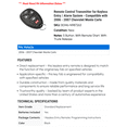 thumbnail image 2 of Remote Control Transmitter for Keyless Entry / Alarm System - Compatible with 2006 - 2007 Chevy Monte Carlo, 2 of 2